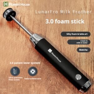 Bombardier Handheld Milk Frother Electric Home Coffee Frother with Stirring Wand Whipper