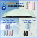 Mini Umbrella lightweight Folding Umbrellas Small Umbrella Cover Box Flat Umbrella UV Protection