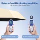Mini Umbrella lightweight Folding Umbrellas Small Umbrella Cover Box Flat Umbrella UV Protection