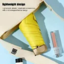 Mini Umbrella lightweight Folding Umbrellas Small Umbrella Cover Box Flat Umbrella UV Protection