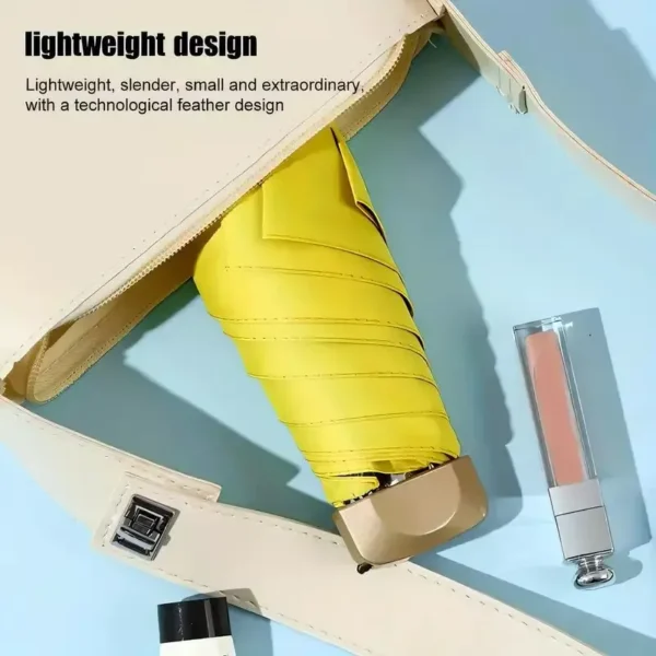 Mini Umbrella lightweight Folding Umbrellas Small Umbrella Cover Box Flat Umbrella UV Protection - Image 5