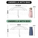 Mini Umbrella lightweight Folding Umbrellas Small Umbrella Cover Box Flat Umbrella UV Protection