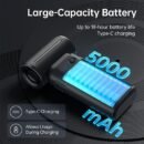 Mini Fan Life 9 5000 mAh 5 Speeds Strong Wind Cooling Handheld Fan USB Handheld Portable Jet Fan