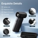 Mini Fan Life 9 5000 mAh 5 Speeds Strong Wind Cooling Handheld Fan USB Handheld Portable Jet Fan