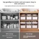 Kitchen under-sink storage rack, multi-functional spice bowl and plate pull-out storage rack, cabinet pull-out basket, and tiered rack.