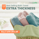 [𝟮𝟓％ Off 2 Towels] Microfiber Bath Towels | 吸水毛巾 | Soft and water absorbent | Quick-Drying