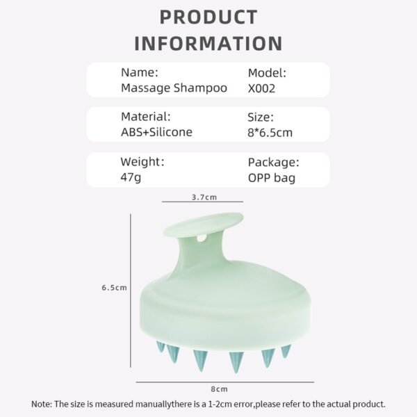 Soft Silicone Shampoo Brush Cleans And Removes Dandruff, Massages The Scalp And Relieves Itching - Image 2